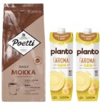 Кофе в зернах и 2 соевых напитка с бананом